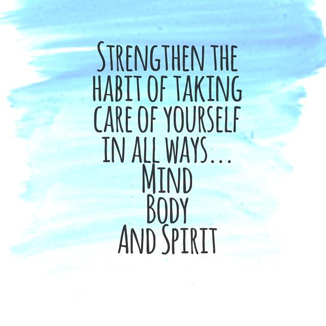 strengthening the habit of taking care of yourself image